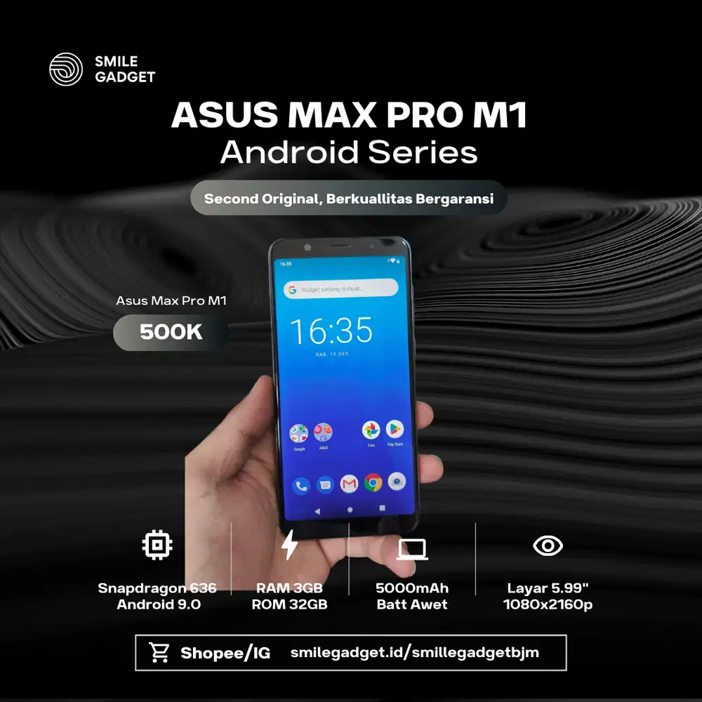 Asus Zenfone Max Pro (M1) Second Snapdragon 636 Ram 3GB Internal 32GB
