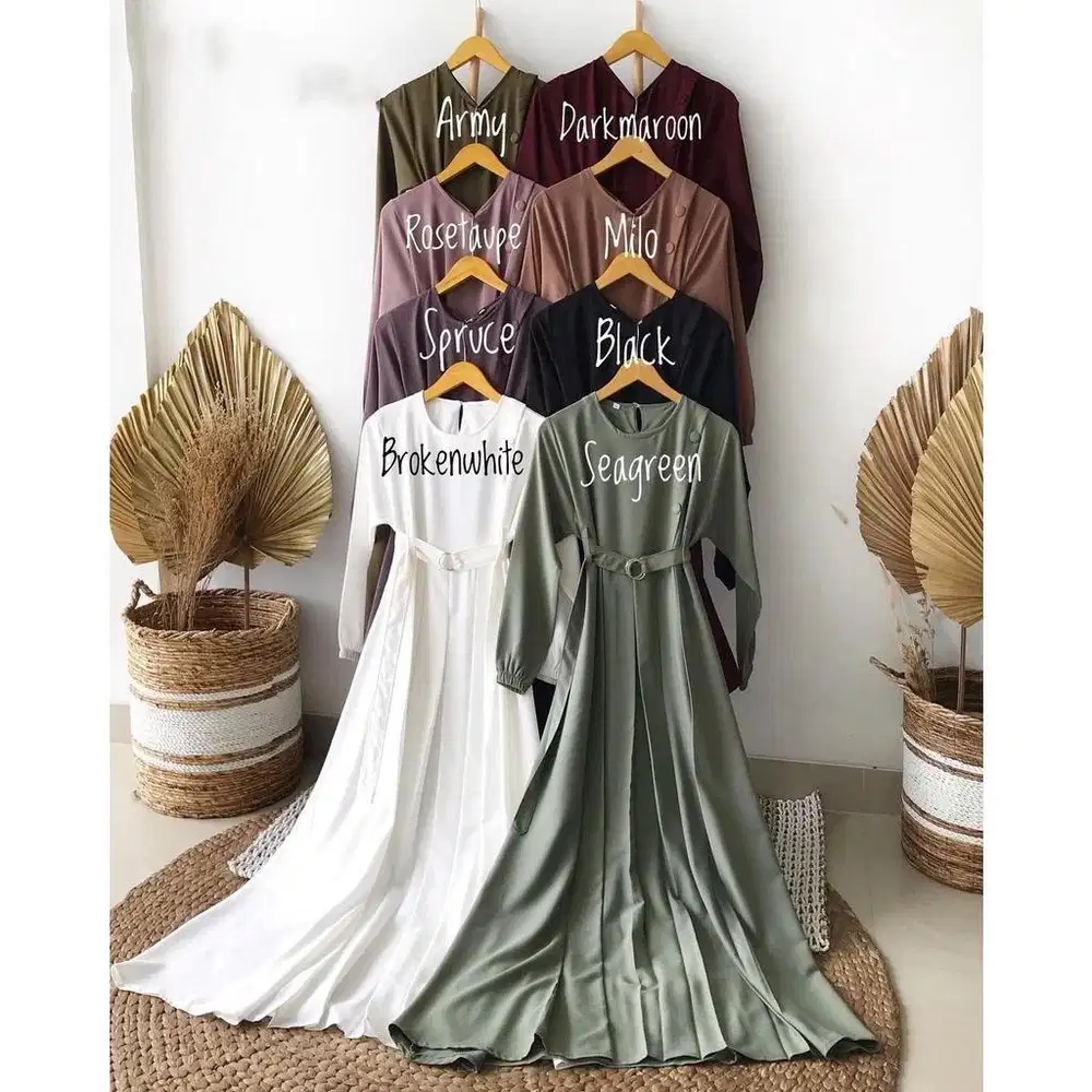 MEQA DAILY - Mahya Dress Gamis Muslim Wanita ALLSIZE