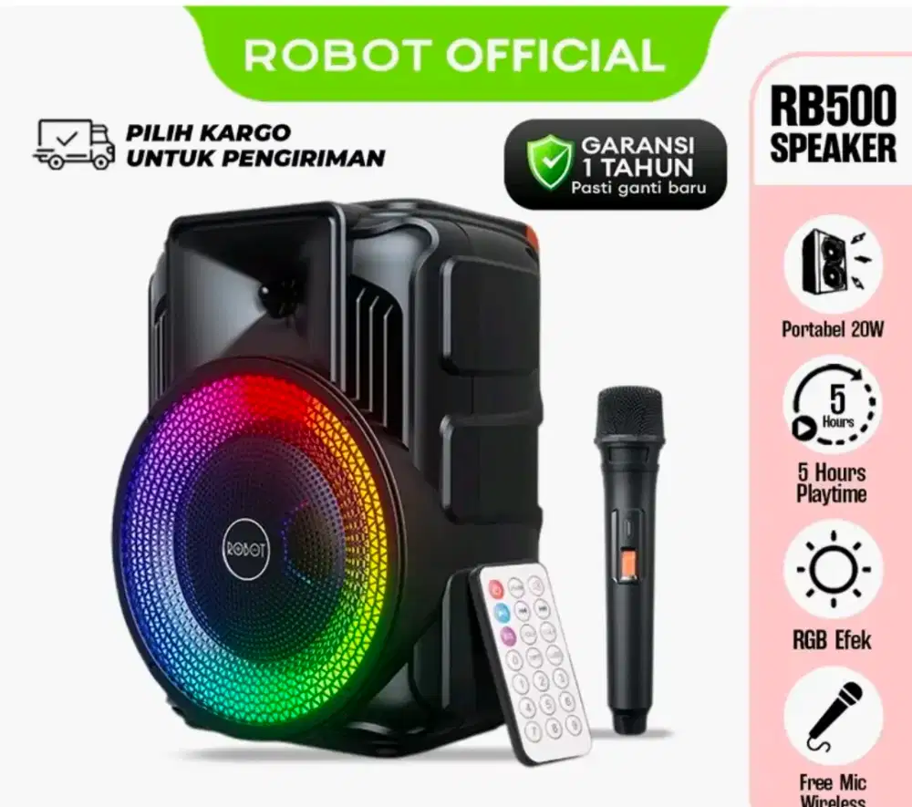 ROBOT PORTABLE BLUETOOTH SPEAKER RB500