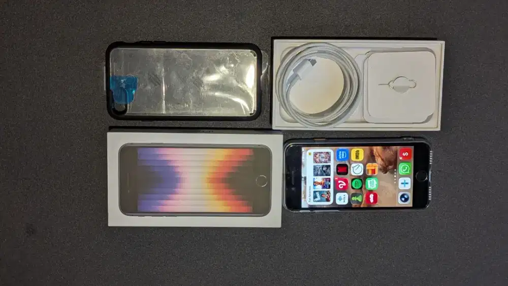 iPhone SE 3 2022 128GB BH100% Ori fullset nominus garansi baru off