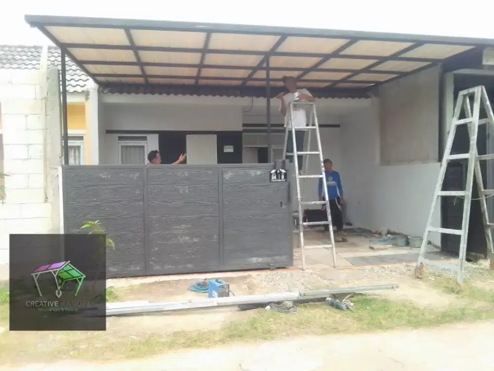 0028 kanopi atap upvc alderon singgle layer