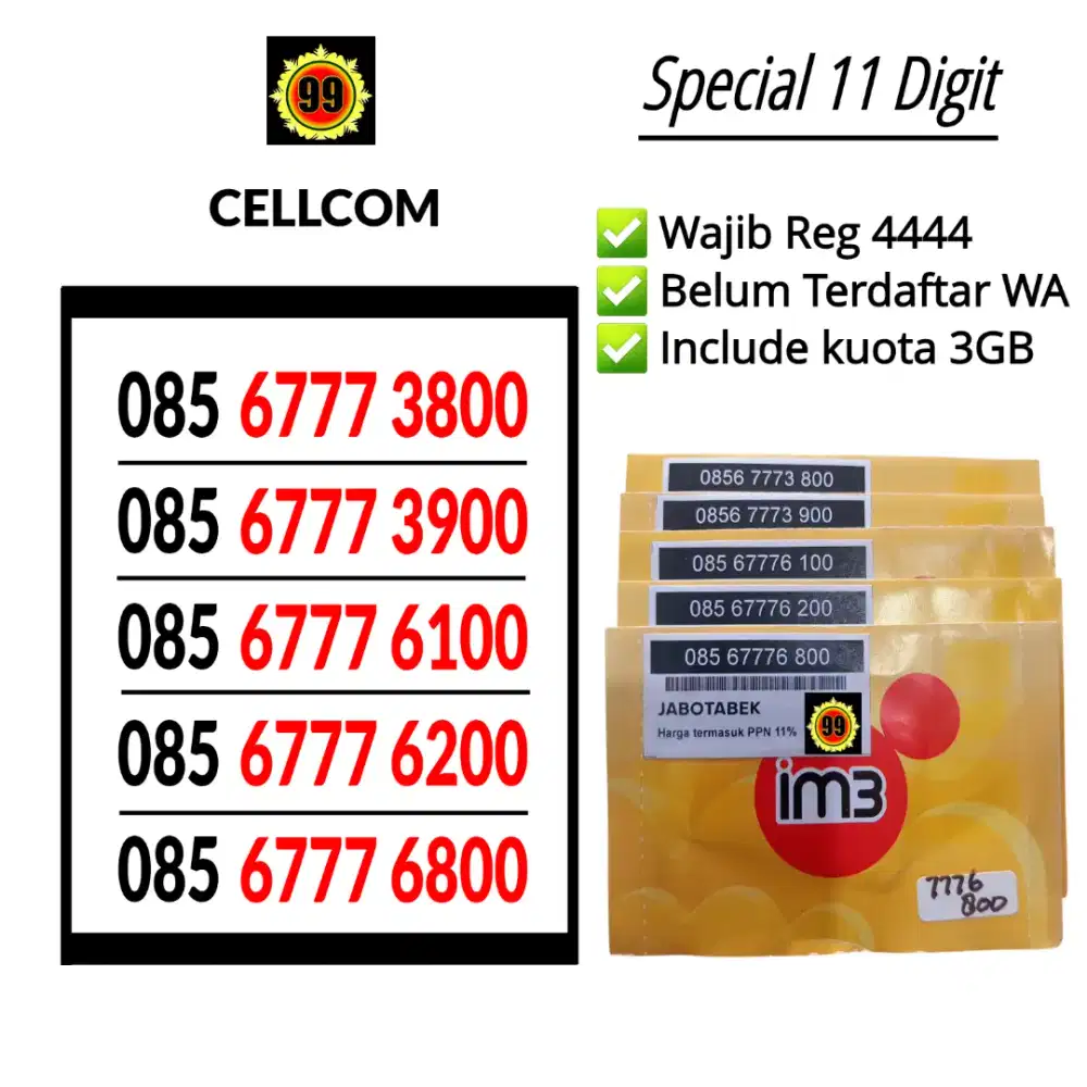 Nomor Cantik Indosat Spesial 11 Digit