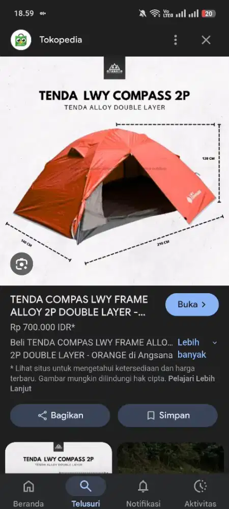 Tenda Compass Kap 2-3