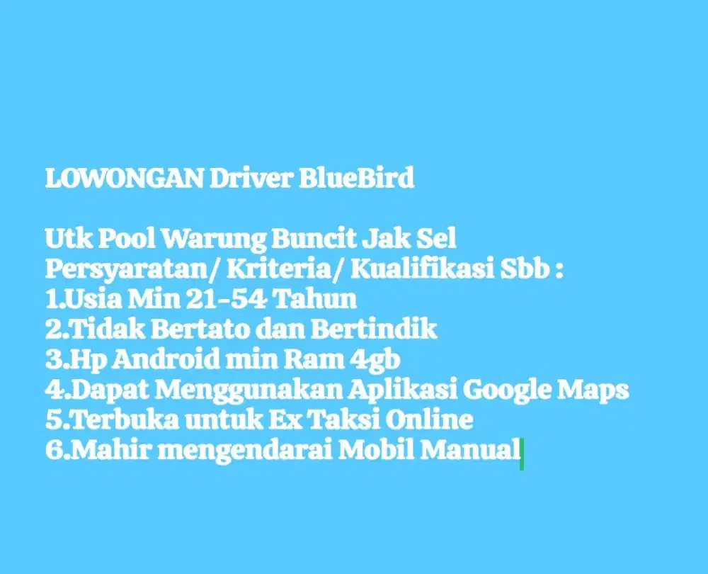 Driver BlueBird Group
