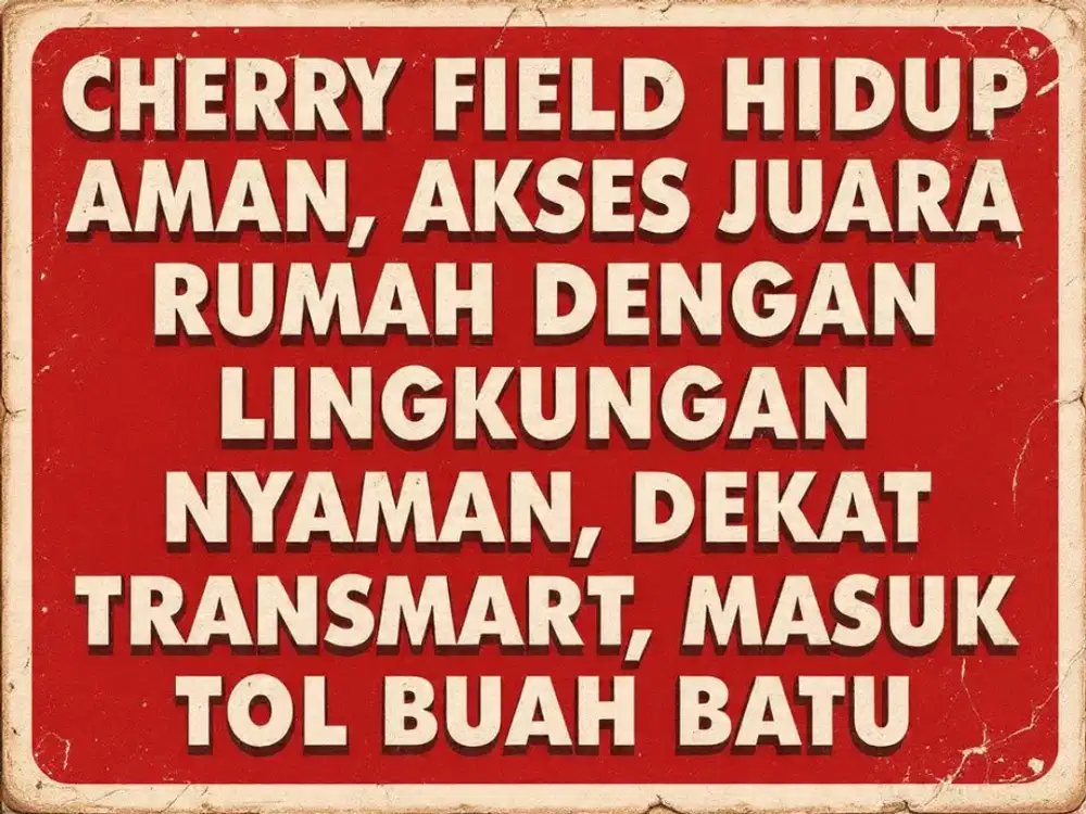 JUAL RUMAH MURAH, CHERRY FIELD, BUAH BATU, CIGANITRI, BOJONGSOANG,