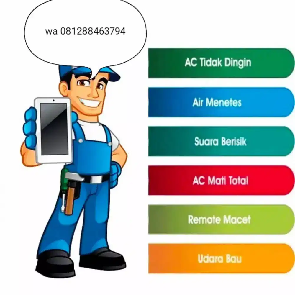 Bongkar pasang AC,kulkas,mesin cuci.dll