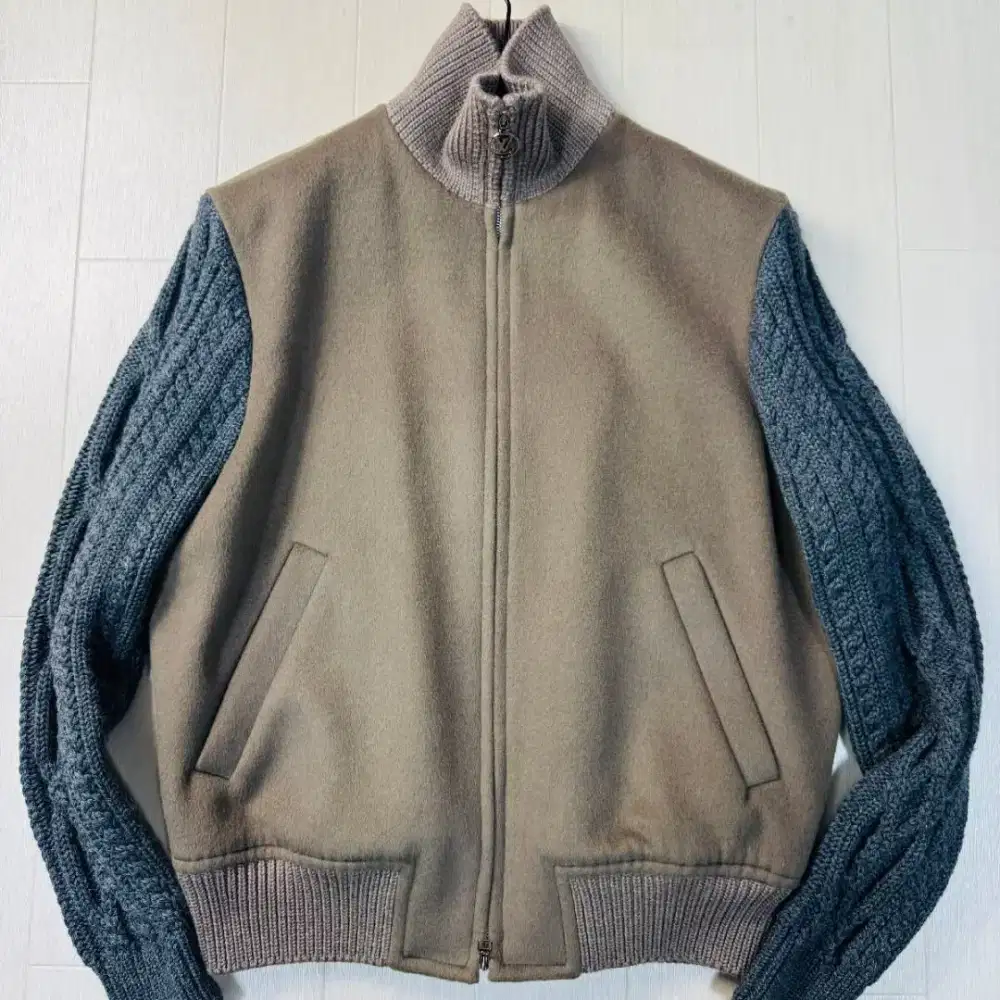 Louis Vuitton LV Jacket Wool & Cable Knit Jaket Cold Outdoor Bomber