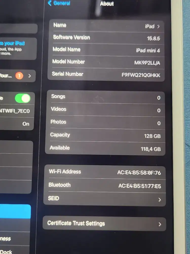 Apple iPad Mini 4 128 gb boskuuu mantab