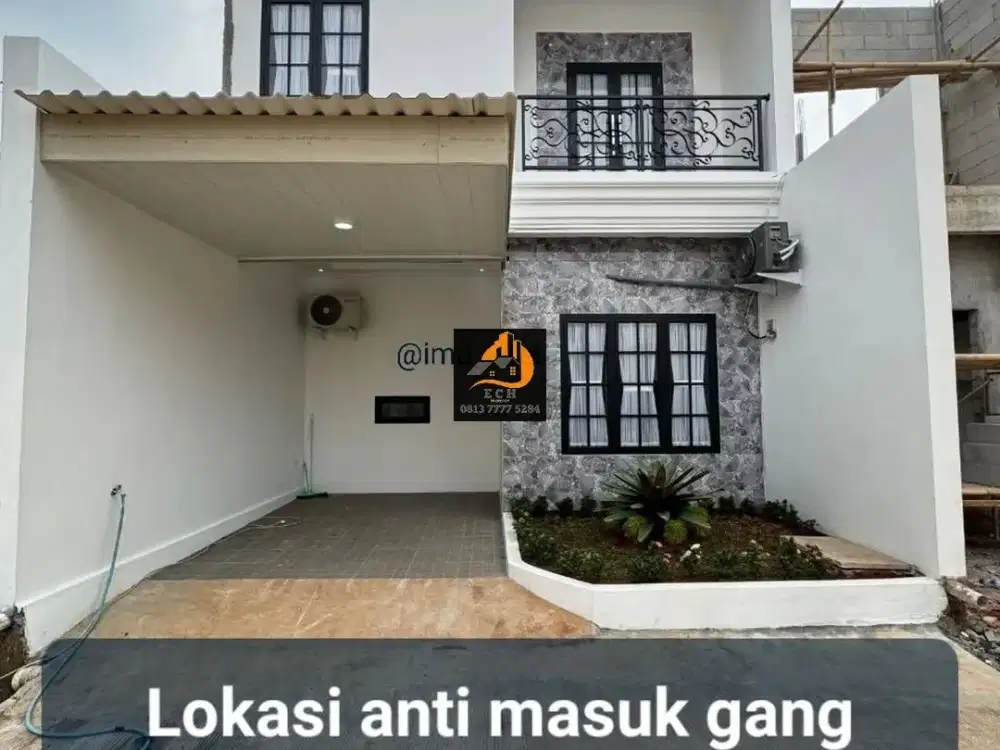 Rumah Modern 2,5 Lt Eropa Classic Termurah Fasum Terlengkap Di Kelasnya  Dipinggir Jl Raya Anti Masuk Gang Area Cimanggis Depok Near cibubur