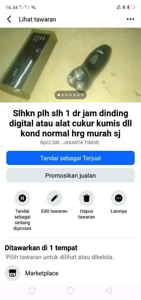 Slhkn plh slh 1 dr alat potong atau sblh nya kond normal hrg murah sj