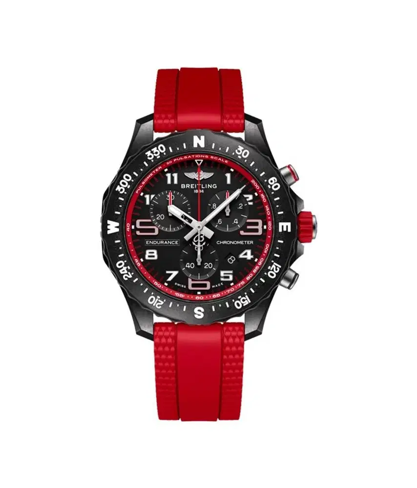 Breitling Endurance Pro 38mm Red Carbon Breitlight Quartz New - in Box