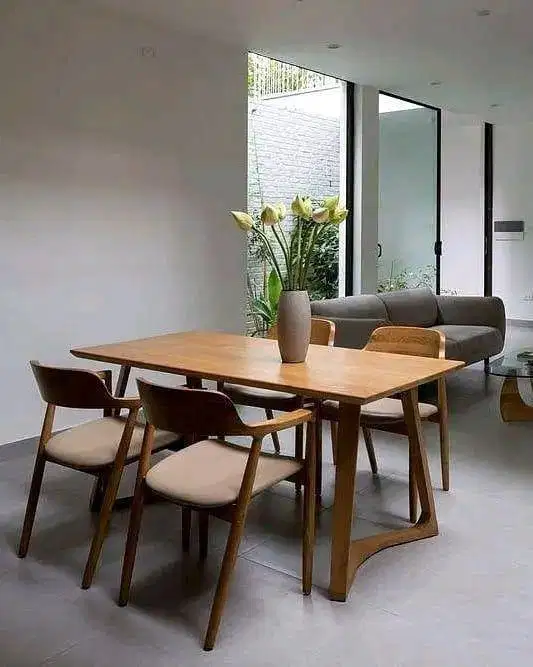 Kursi cafe kursi makan outdoor indoor material bahan kayu jati