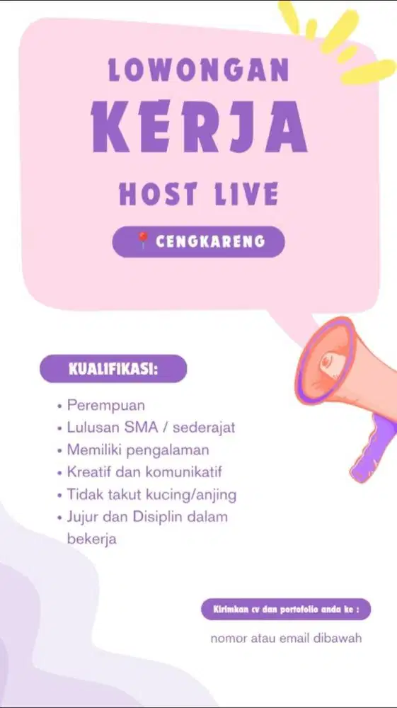 DICARI CEPAT!! HOST LIVE FULLTIME