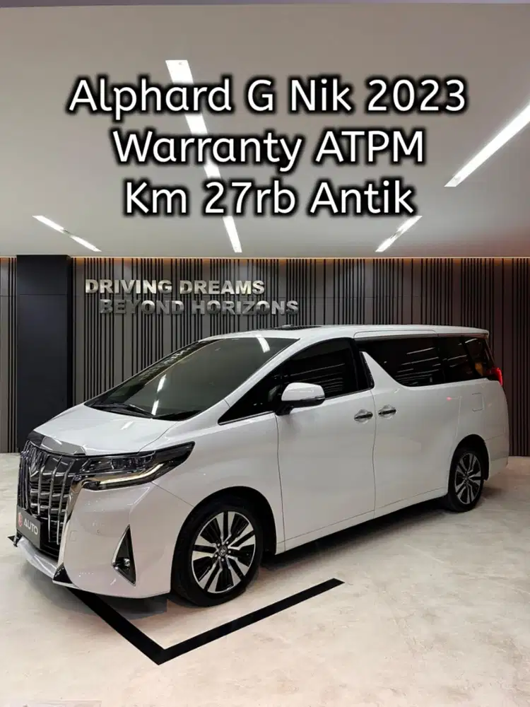 Toyota Alphard G TSS ATPM 2023 Putih Km27rb B1830DOM