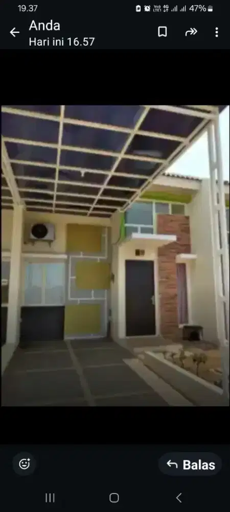 Disewakan rumah per bulan/ tahun  di segara city, cluster feia