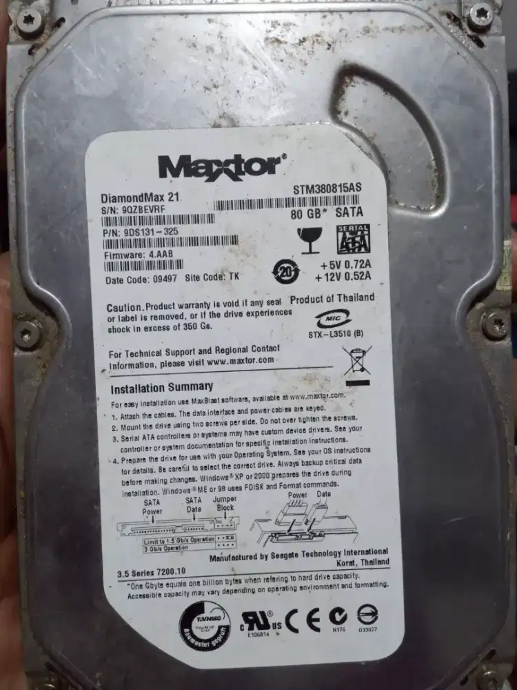 DI JUAL HARDISK, DVD ROM, MEMORY DDR, DAN POWER SUPPLY KOMPUTER