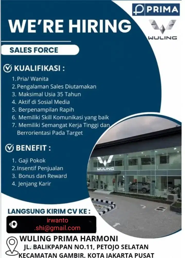 DIBUTUHKAN CEPAT SALES MOBIL