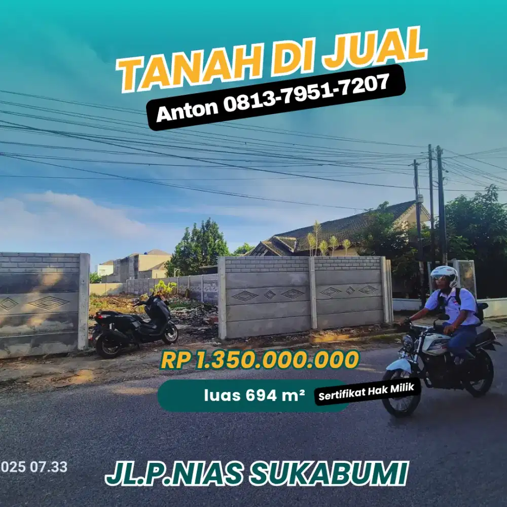 TANAH TEPI JALAN SUKABUMI