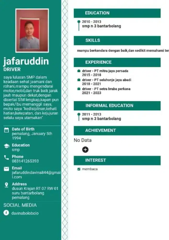 Mencari lowongan kerja sopir