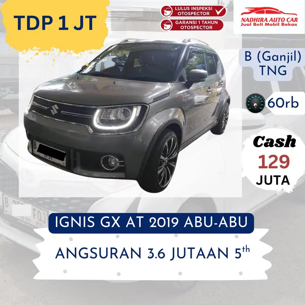 Promo DP Cuma 1 Juta Ignis GX AT 2019 Abu-abu