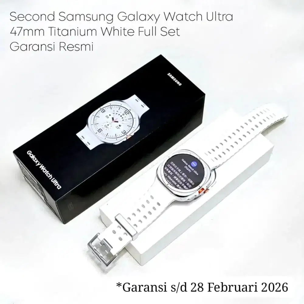 Samsung Galaxy Watch Ultra 47mm Titanium White Full Set Garansi Resmi