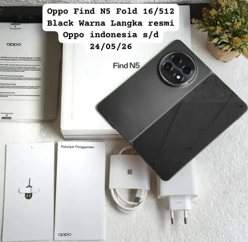 Oppo Find N5 Fold 16/512 Black Warna Langka On Garansi