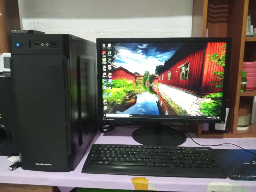 Pc editing dan gaming ringan (intel i5,,ram 8gb,,monitor 22inch)