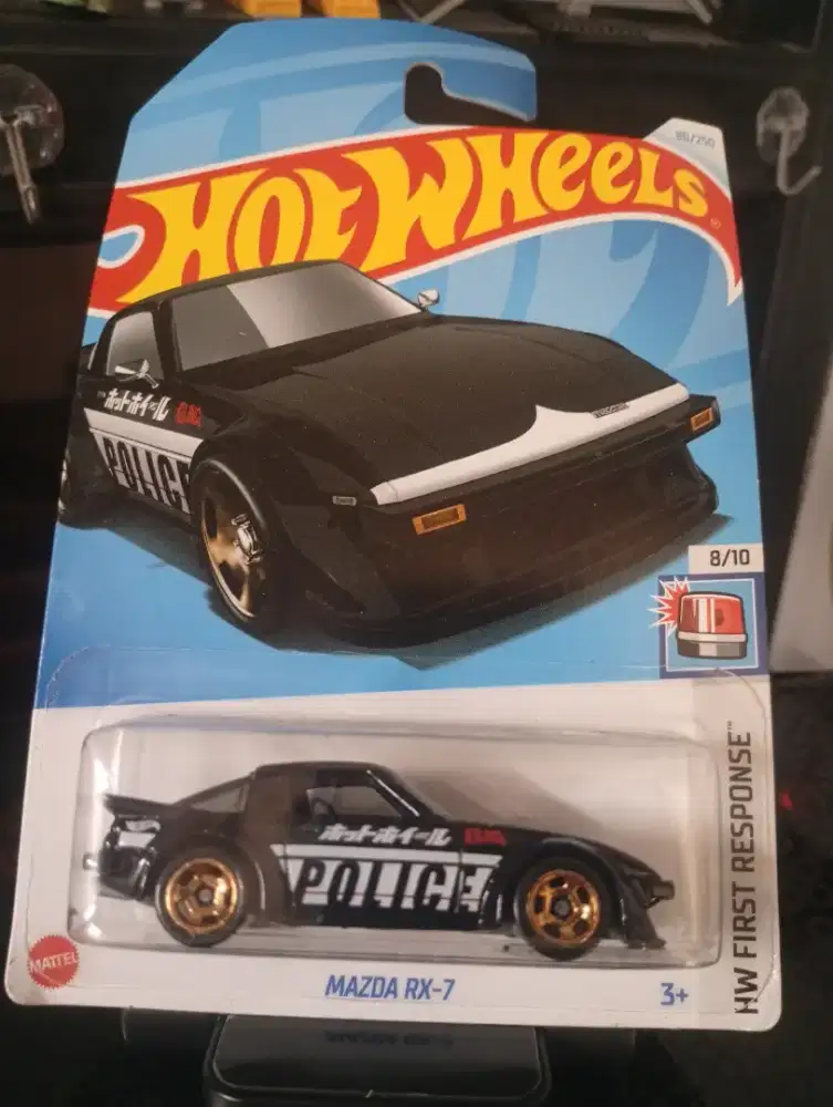 Hot Wheels HW First Response Mazda RX-7 diecast car. 