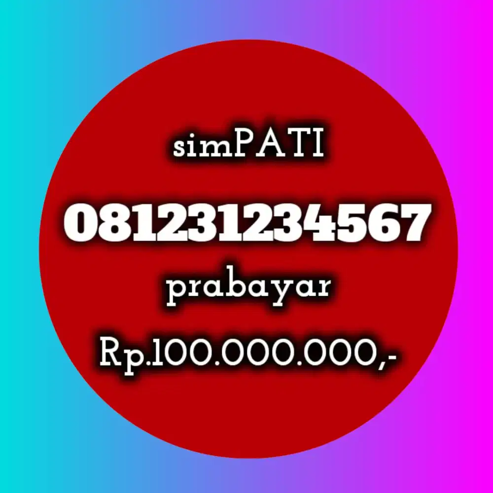 NOMOR CANTIK SIMPATI 1234567