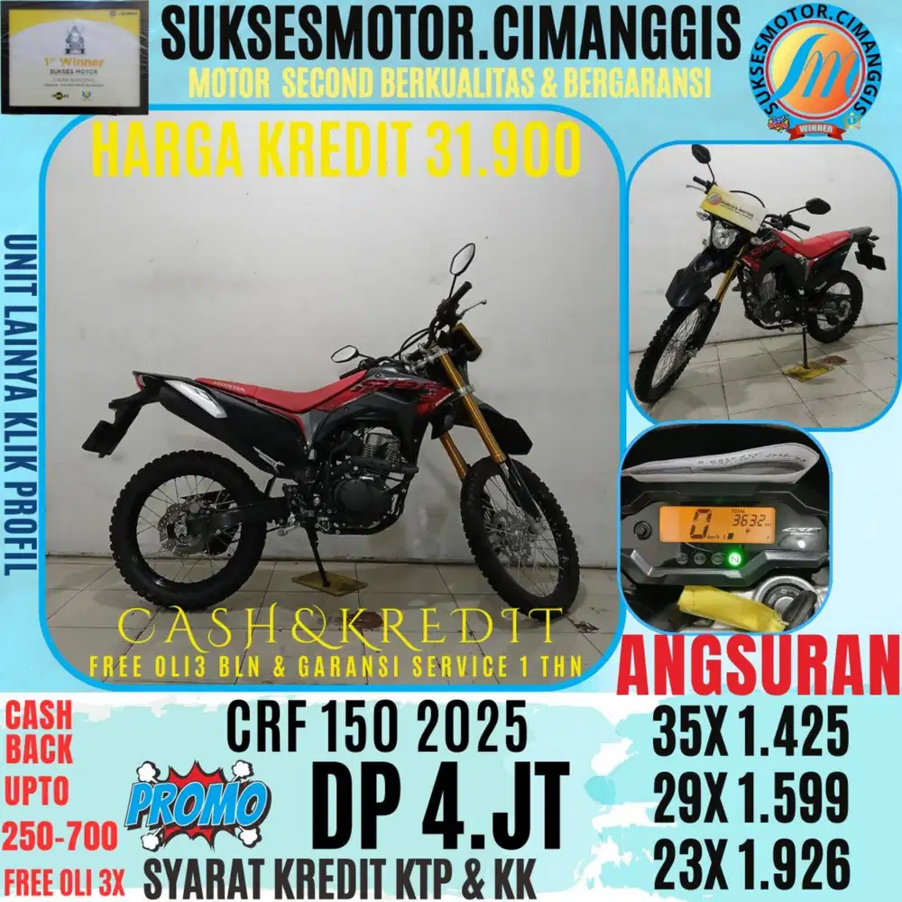 CRF SERIES CASHBACK UPTO 700 RIBU FREE OLI3BLN