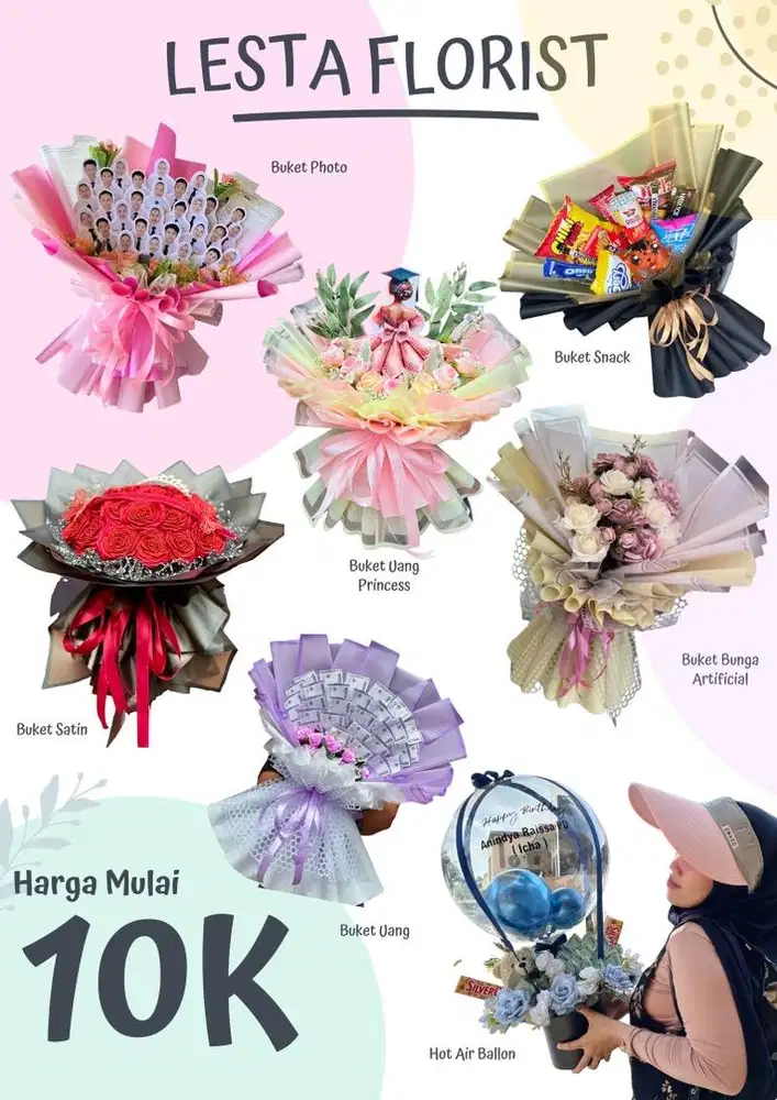Buket Bouquet Bunga Boneka Kado Hadiah Gift Ulangtahun Ultah Wisuda