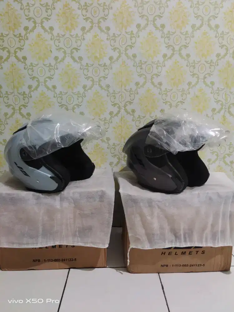 Helm MLA J5 Grey Glosy Stiel Blue
