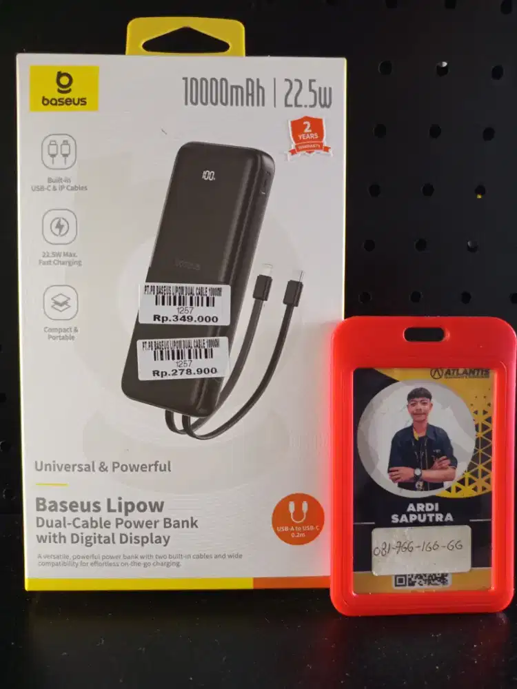 PB BASEUSAIRPOW LIPOW DUAL CABEL 10000MAH |