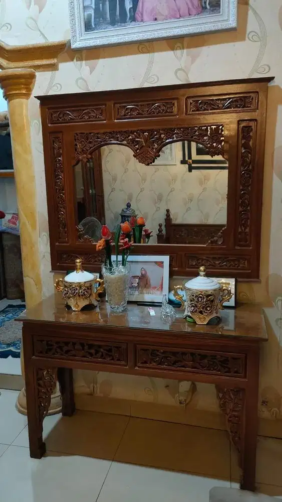 ONE SET KACA DAN MEJA