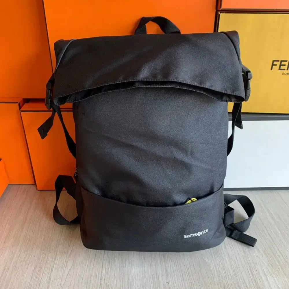 Samsonite Business Laptop Rolltop Tas Backpack Hitam Original