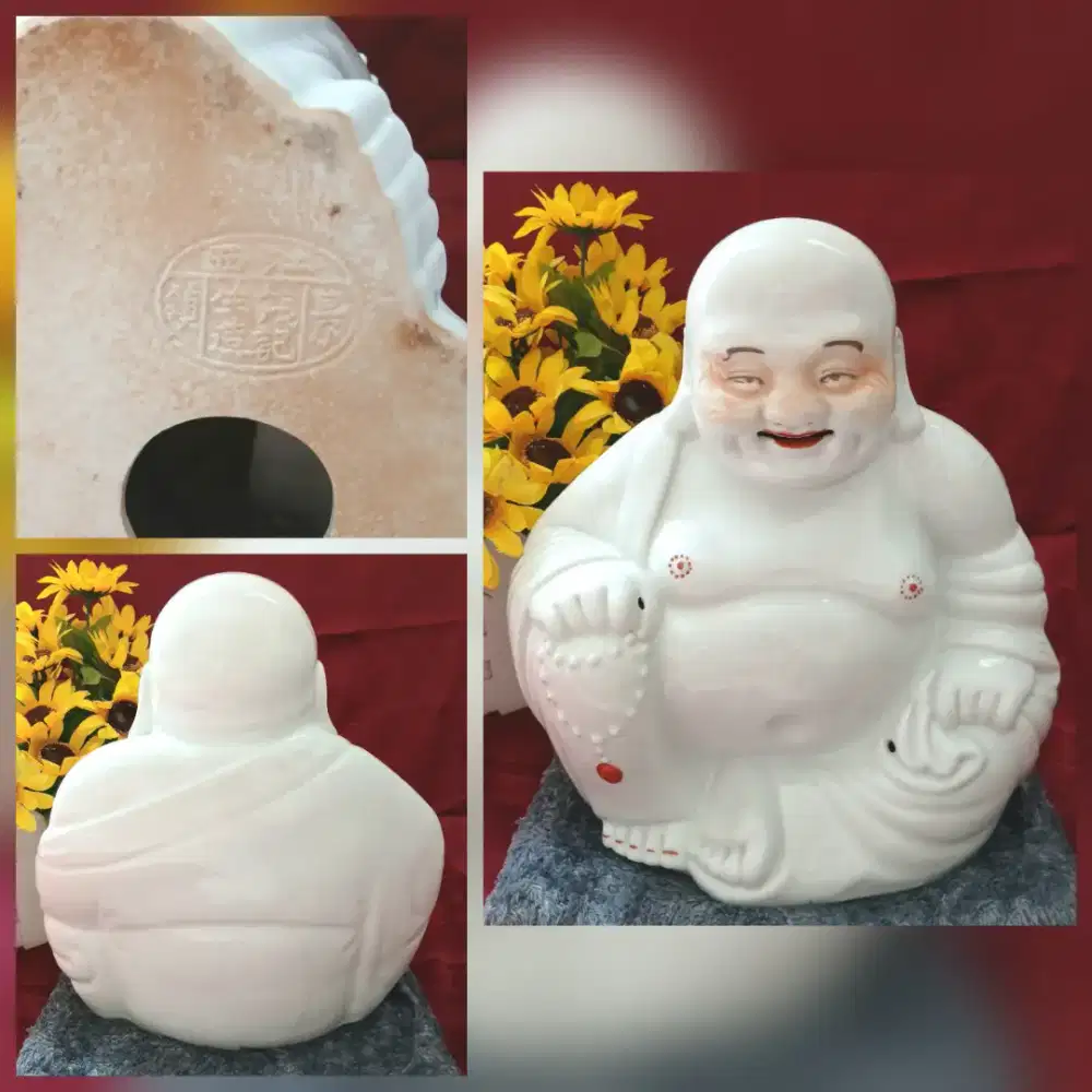 Patung ropang besar Happy Budha Chinese Yixing ware collectible
