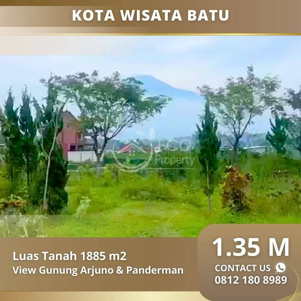 Tanah Strategis Murah Kawasan Kota Wisata Batu Belakang Polres Batu