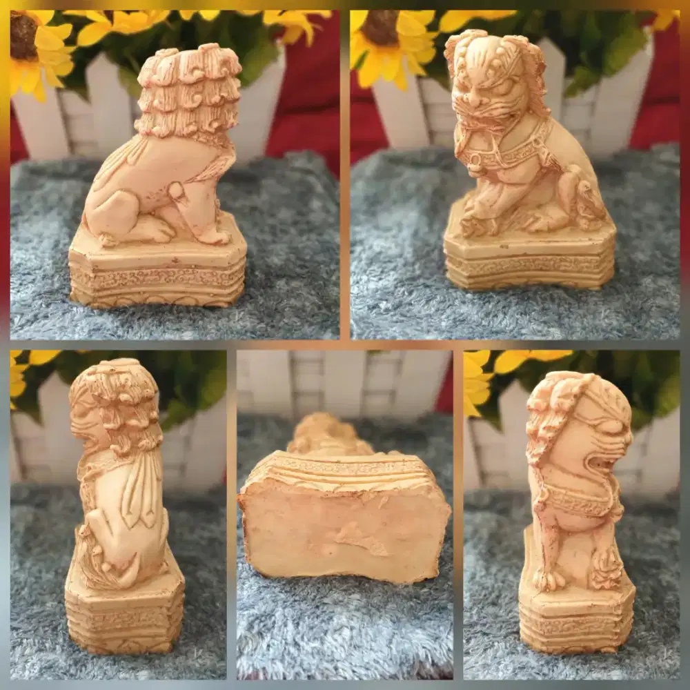 Patung Singa Foo Dog Fu Dog Chinese guardian lion statue buatan tangan