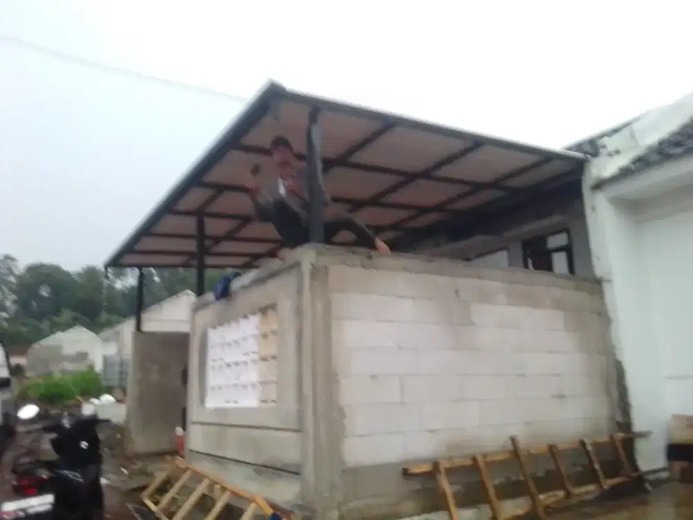 0021 kanopi atap upvc alderon singgle layer