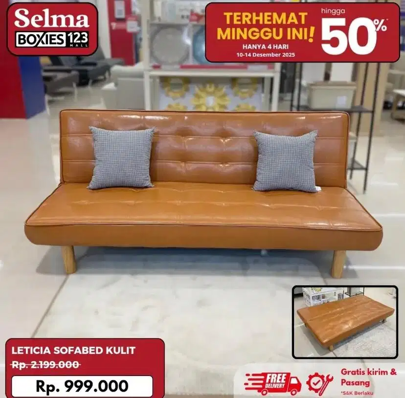 Leticia sofa bed kulit