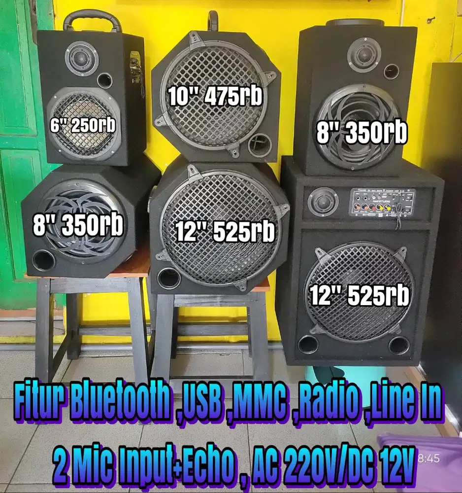 Speaker aktif bluetooth karaoke rakitan murah bergaransi