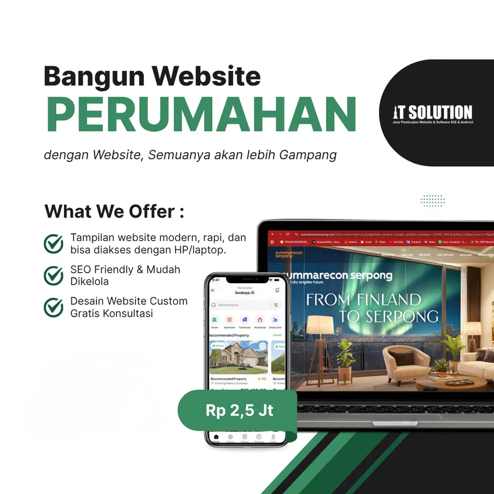 Pembuatan Website Perumahan Modern dan Mobile Friendly