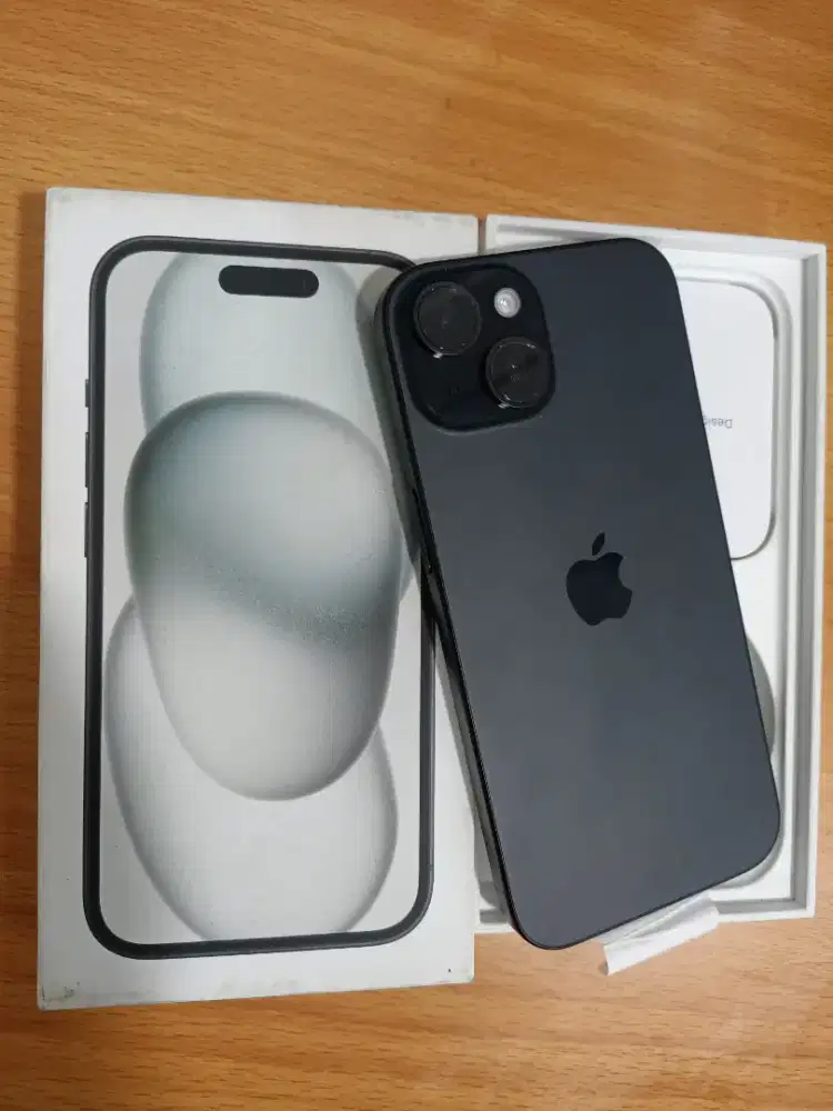 IPHONE 15 BLACK 128GB RESMI IBOX