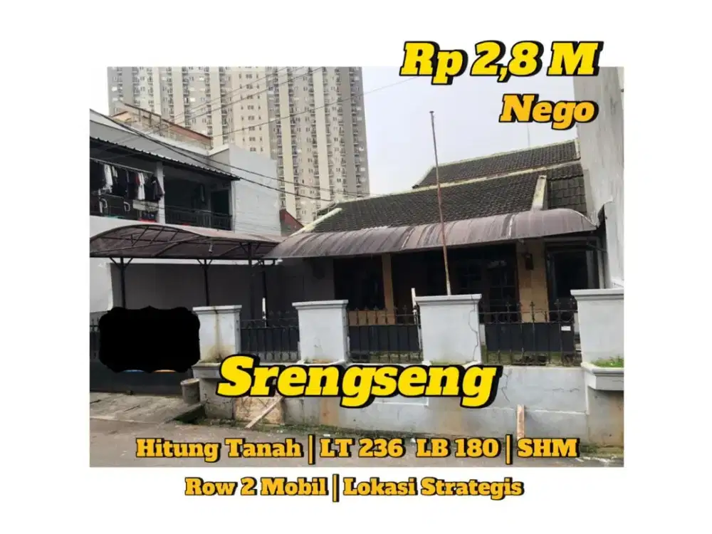 Dijual Murah Rumah Strategis Serengseng Kebon Jeruk Jakarta Barat