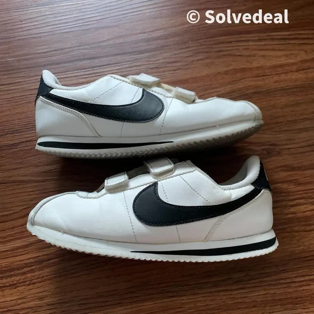 Sepatu Nike Cortez Basic White Black - Original