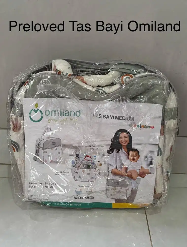 (NEW) TAS BAYI OMILAND MEDIUM WARNA ABU