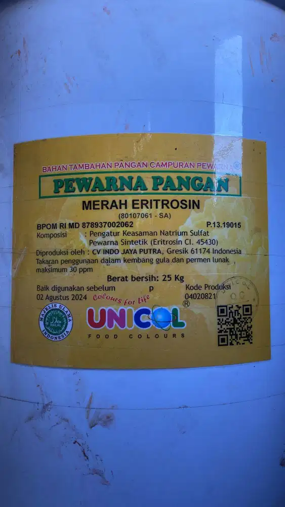 Pewarna Makanan Erythrosine - Merah Eritrosin Ex Lokal