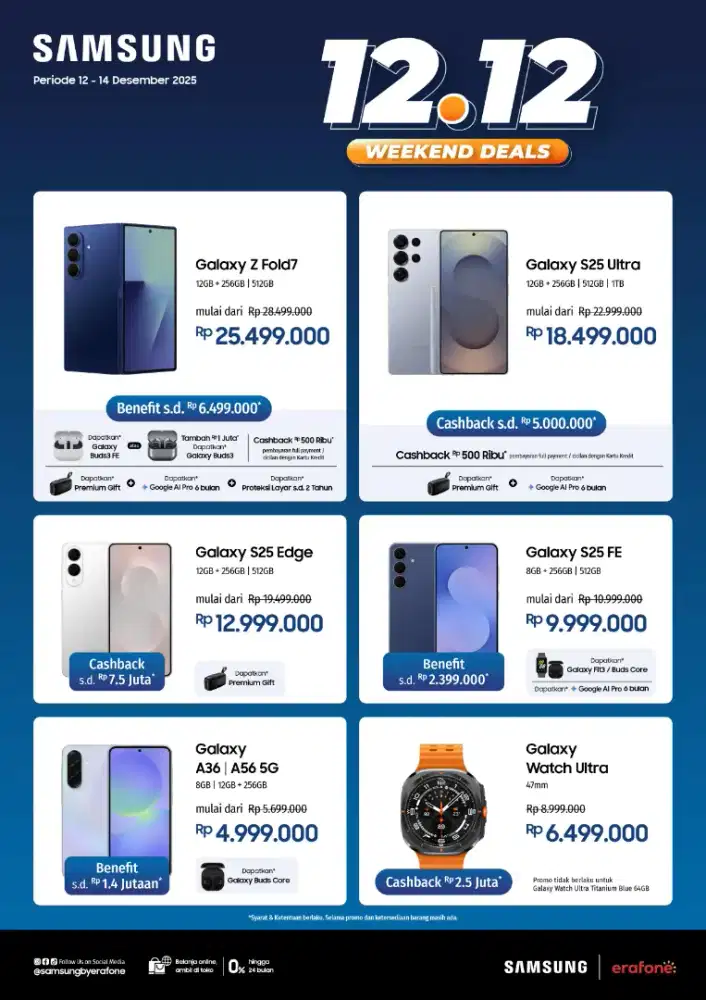 Yuk promo weekend nih S25 ultra 18.499.000