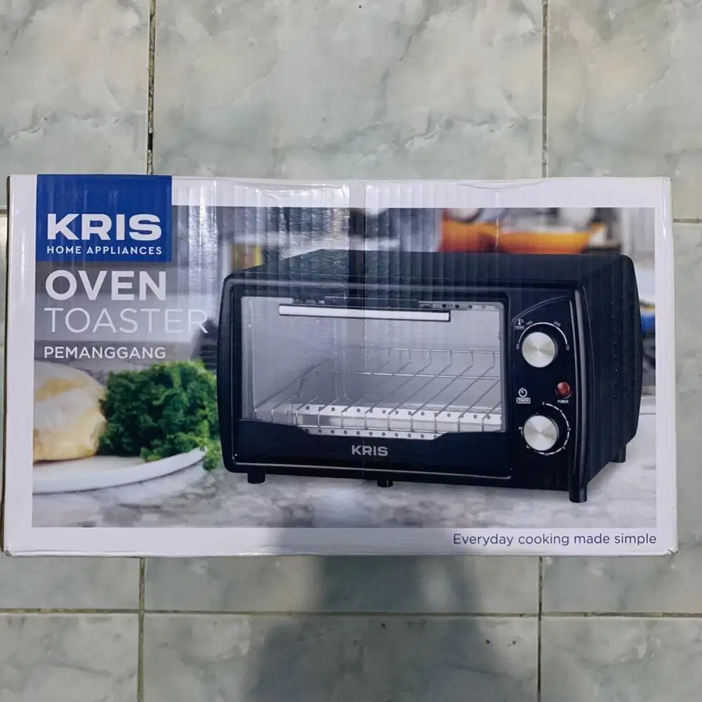 DIJUAL OVEN TOASTER 10 LITER 350 WATT MERK AZKO KRIS - HITAM (BARU)