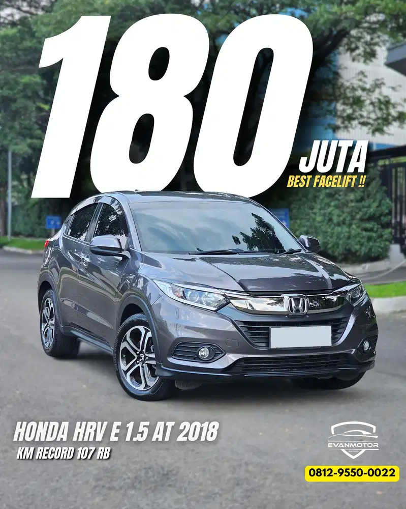 HONDA HRV E 1.5 AT 2018 SUPER ISTIMEWA !!